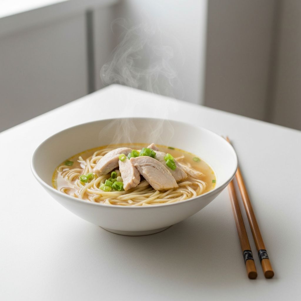 A serene table setting with a mindfully presented meal